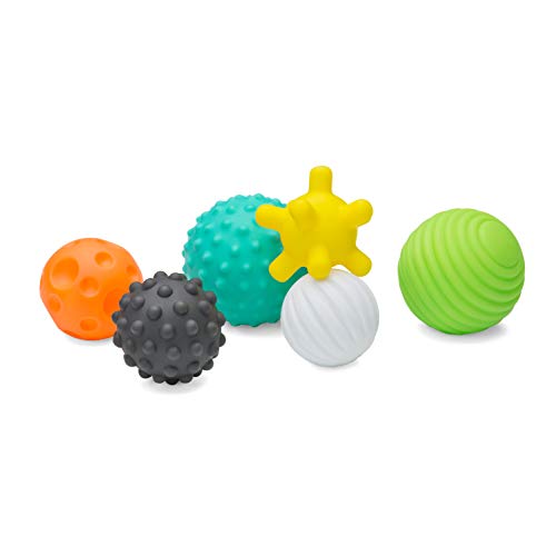 Book Cover Infantino Textured Multi Ball Set - Christmas Gift for Sensory Exploration and Engagement for Ages 6 Months and up, 6 Piece Toy Set