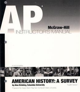 American History: A Survey (AP Teachers Instructor's Manual)