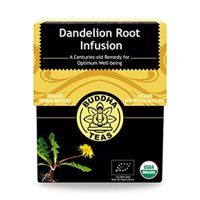 Buddha Teas - 100% Organic Herbal Dandelion Root Tea - 18 Tea Bags