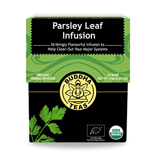 Buddha Teas Organic Parsley Tea - OU Kosher, USDA Organic, CCOF Organic, 18 Bleach-Free Tea Bags