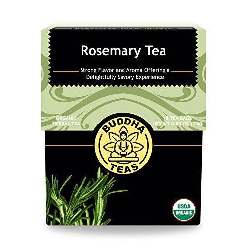 Book Cover Organic Rosemary Tea - Kosher, Caffeine-Free, GMO-Free, Bleach-Free Tea Bags, 18 Count