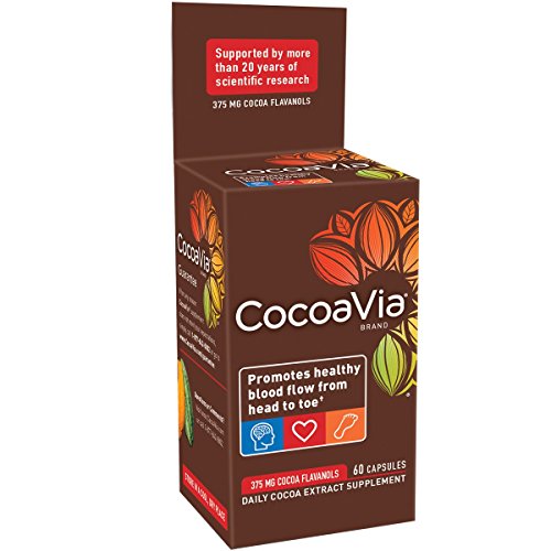 CocoaVia Daily Cocoa Extract Supplement, 60 Count 375mg