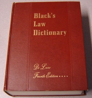 Blacks Law Dictionary De Luxe Fourth Edition with Thumb Index