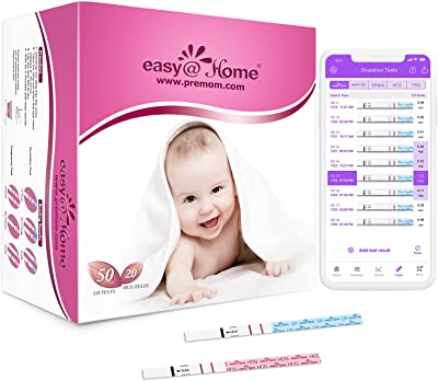 Book Cover Easy@Home 50 Ovulation Test Strips and 20 Pregnancy Test Strips Combo Kit, (50 LH + 20 HCG)