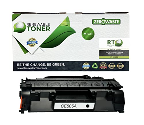 Renewable Toner Compatible MICR Toner Cartridge Replacement for HP 05A CE505A Laser Printers P2035 P2055
