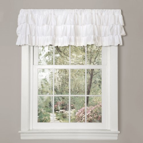 Book Cover Lush Decor Belle Valance Shabby Chic Style Single Curtain, 18