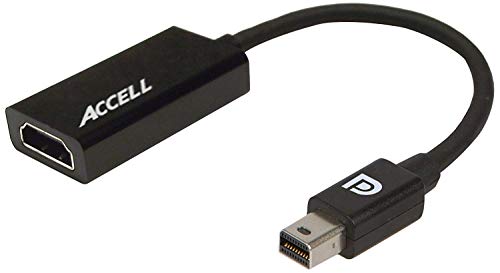 Accell mDP to HDMI Adapter - Mini DisplayPort 1.1 to HDMI 1.4 Active Adapter - AMD Eyefinity Certified, 4K UHD @30Hz, 1920X1080@120Hz - Polybag, Black, Model:B086B-008B-2