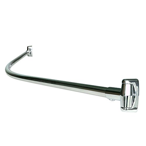 Art & Home 60-Inch Chrome Plated Stainless Steel Curved Shower Curtain Rod