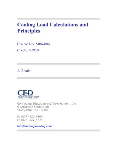 Cooling Load Calculations and Principles (Course No: M06-004)