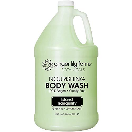 Book Cover Ginger Lily Farms Botanicals Island Tranquility Nourishing Body Wash, Softens, Nourishes & Cleans Skin, Natural Spa Quality, 100% Vegan & Cruelty-Free, 1 gallon