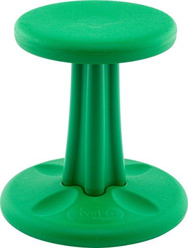 Kore Kids Wobble Chair - Flexible Seating Stool for Classroom & Elementary School, ADD/ADHD - Made in The USA - Age 6-7, Grade 1-2, Green (14in)