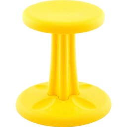 Kore Kids Wobble Chair - Flexible Seating Stool for Classroom & Elementary School, ADD/ADHD - Made in The USA - Age 6-7, Grade 1-2, Yellow (14in)