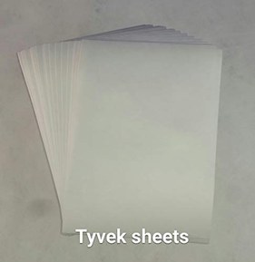 DuPont Tyvek 75gm A4 - Pack of 20 Sheets (8.3" X 11.7") 1073D Crafts Paper
