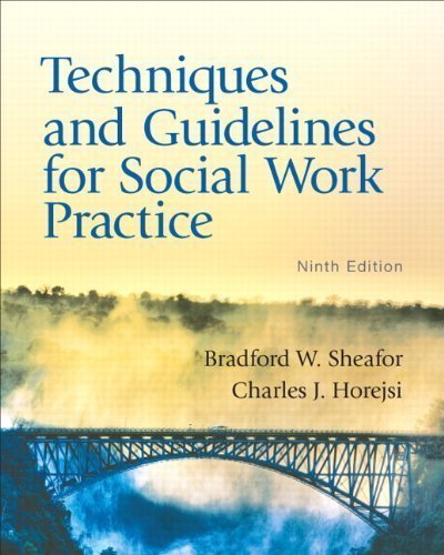 Techniques and Guidelines for Social Work Practice (9th Edition) 9th (ninth) Edition by Sheafor, Bradford W., Horejsi, Charles R. [2011]