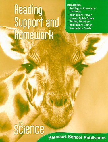 Harcourt Science Reading Support and Homework Student Edition Grade 1 [Hsp Sci 09] by HARCOURT SCHOOL PUBLISHERS [HARCOURT SCHOOL PUBLISHERS,2006] [Paperback]