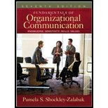 Fundamentals of Organizational Communication Knowledge, Sensitivity, Skills, Values [7th Edition] by Shockley-Zalabak, Pamela S. [Allyn & Bacon,2008] [Hardcover] 7TH EDITION