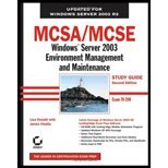 MCSA/MCSE Windows Server 2003 Environment Management and Maintenance Study Guide Exam 70-290 by Donald, Lisa, Chellis, James [Sybex,2006] [Paperback] 2ND EDITION