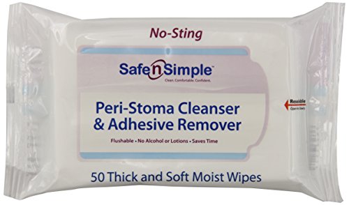 Safe n' Simple Peri-Stoma and Adhesive Remover Wipe, 50 Count