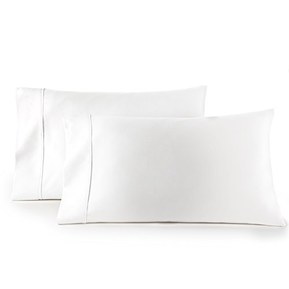 HC COLLECTION Pillow Cases - Set of 2 King Size Pillowcases,Â 20" x 40", Microfiber Pillowcase Pack -White