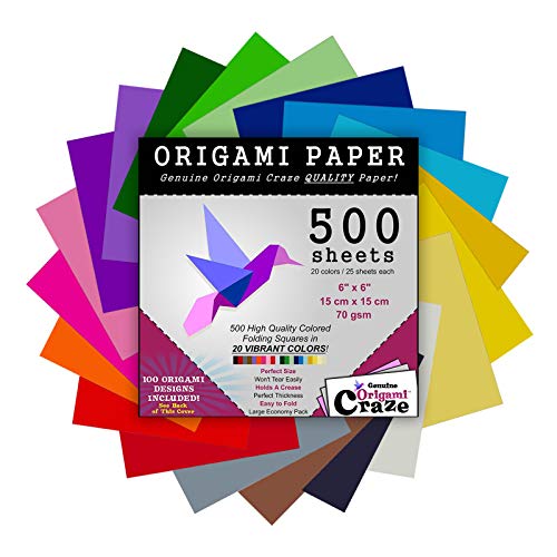 Book Cover Origami Paper 500 Sheets Premium Quality for Arts and Crafts 6