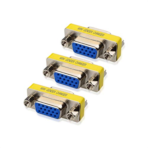 Cable Matters 3-Pack HD15 VGA Coupler, SVGA Coupler (VGA Female to VGA, SVGA Female Coupler)