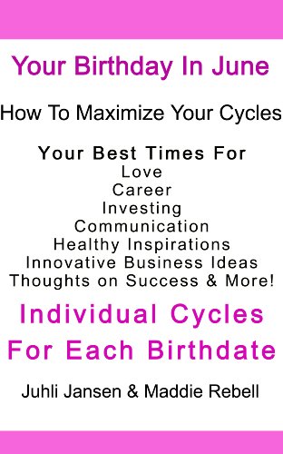 Your Birthday in June, Includes mp3 download Your Best Timing: Love, Romance, Marriage, Career Change, Investing, Starting A Business, Goal Setting, Dieting & More!