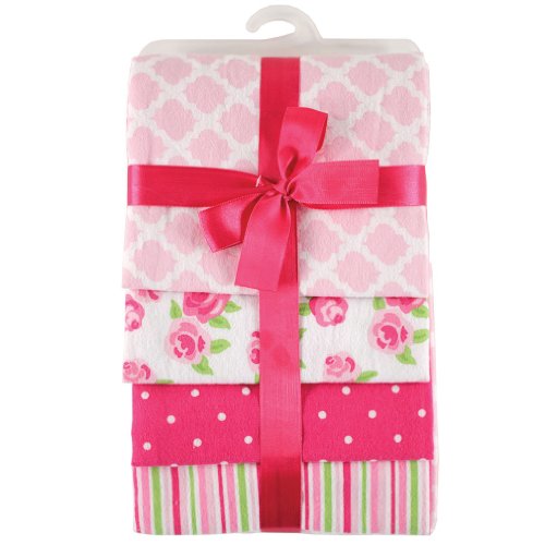Book Cover Hudson Baby Flannel Receiving Blankets, Pink
