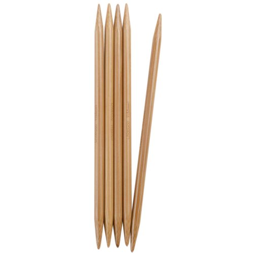 ChiaoGoo Double Point 6-inch (15cm) Bamboo Dark Patina Knitting Needle; Size US 5 (3.75mm) 1036-5