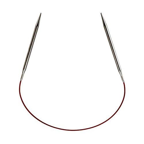 ChiaoGoo Red Lace Circular 16 inch (41cm) Stainless Steel Knitting Needle Size US 8 (5mm) 7016-8
