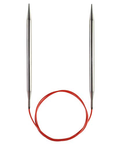 ChiaoGoo Red Lace Circular 32 inch (81cm) Stainless Steel Knitting Needle Size US 8 (5mm) 7032-8