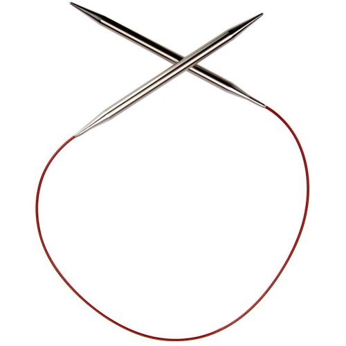 ChiaoGoo Red Lace Circular 24-inch (61cm) Stainless Steel Knitting Needle; Size US 2 (2.75mm) 7024-2