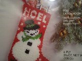 WonderArt Christmas Stocking Latch Hook Kit ... 16" x 24" Finished Size ... 100% DuPont Orlon Acrylic Rug Yarn
