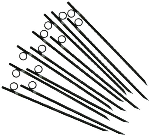 Yard Tuff Grip Rebar 18 Inch Steel Durable Tent Canopy Ground Stakes (12 Pack)