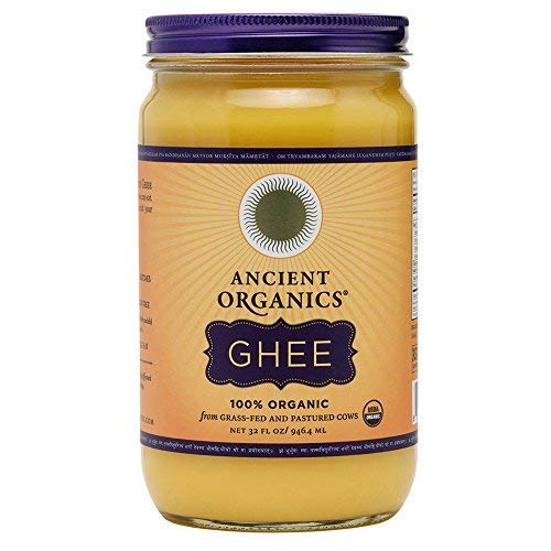 Book Cover Organic Original Grass-fed Ghee, Butter by ANCIENT ORGANICS, 32 oz., Pasture Raised, Non GMO, Lactose - Casein - Gluten FREE, Certified KOSHER - 100% Organic Certified - USDA Approved (In Gift Box)