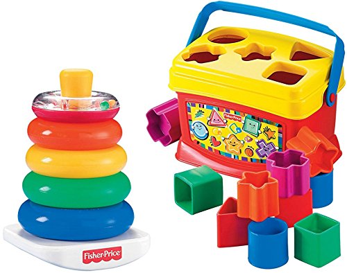 Book Cover Fisher-Price Rock-a-Stack and Baby's 1st Blocks Bundle