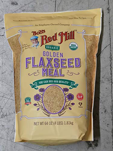 Book Cover 64oz Organic Whole Ground Golden Flaxseed Meal Bob's Red Mill (4 Pounds Total)