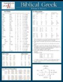 Biblical Greek Laminated Sheet (Zondervan Get an A! Study Guides) Chrt Edition by Mounce, William D. published by Zondervan (2005)