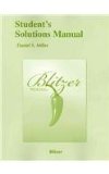 Student's Solutions Manual for Blitzer Precalculus, 4th Edition 4th (fourth) Edition by Daniel S. Miller published by Pearson (2009)