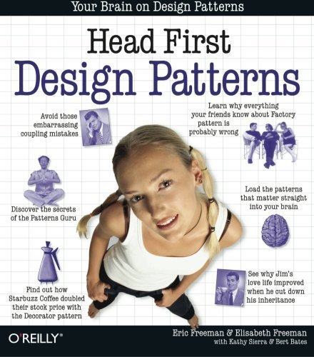 Head First Design Patterns by Elisabeth Freeman, Eric Freeman, Bert Bates, Kathy Sierra, E. (O'Reilly Media,2004) [Paperback]