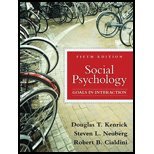 Social Psychology by Kenrick, Douglas T., Neuberg, Steven L., Cialdini, Robert B.. (Pearson,2009) [Hardcover] 5th Edition
