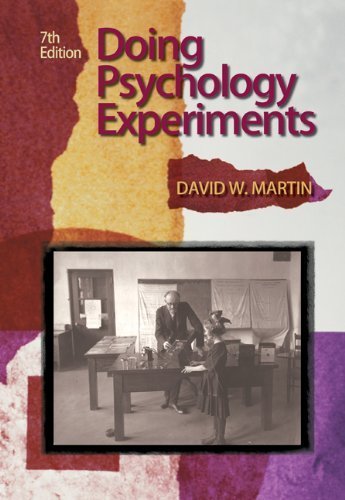 Doing Psychology Experiments by Martin, David W.. (Cengage Learning,2007) [Paperback] 7th Edition