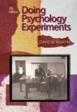Doing Psychology Experiments by Martin, David W.. (Cengage Learning,2007) [Paperback] 7th Edition