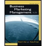 Business Marketing Management by Hutt, Michael D., Speh, Thomas W.. (Cengage Learning,2012) [Hardcover] 11th Edition