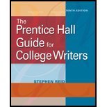 The Prentice Hall Guide for College Writers by Reid, Stephen P.. (Longman,2010) [Hardcover] 9th Edition