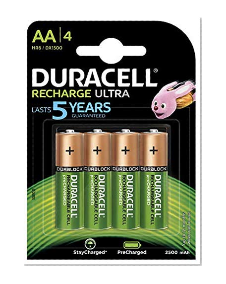 Duracell Recharge Ultra  Piles Rechargeables type AA 2500mAh 1xPack de 4