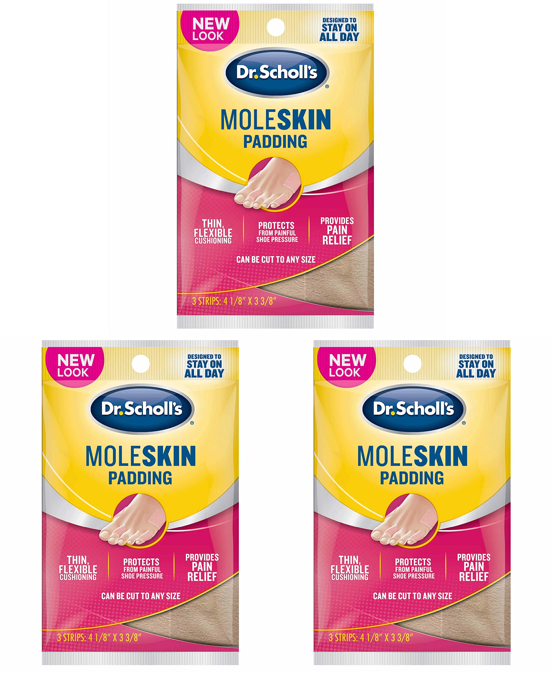 Book Cover Dr. Scholl's Moleskin Plus 3 Each (Pack of 3)