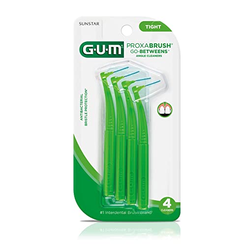 GUM Go-Betweens Angle Cleaners, Tight 4 ea (Pack of 2)