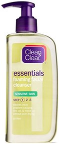 CLEAN & CLEAR Foaming Facial Cleanser Sensitive Skin 8 oz (Pack of 3)