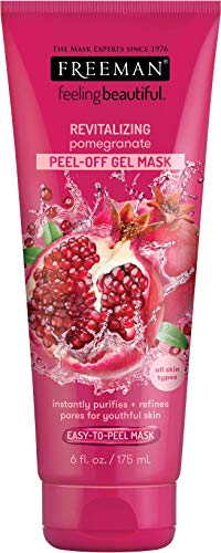 Book Cover Freeman Revitalizing Peel Off Gel Facial Mask with Pomegranate and Antioxidants, Beauty Face Mask, 6 oz