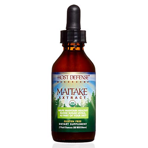 Host Defense - Maitake Mushroom Extracts, Naturally Promotes Normal Blood Sugar Metabolism, Cellular Health, and Immunity, Non-GMO, Vegan, Organic, 60 Servings (2 Ounces)